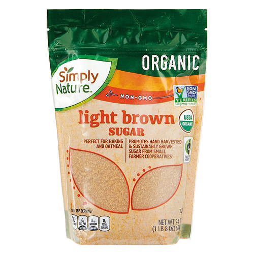 Simply Nature Organic Light Brown Sugar Pouch, 24 oz